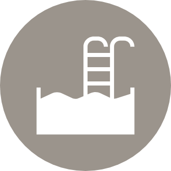 Relax poolside at the saltwater infused pool